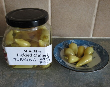 Turkish Pickled Chillies